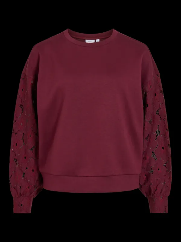 VISAVENA_LACE_O_NECK_L_S_SWEAT_LC_AU26